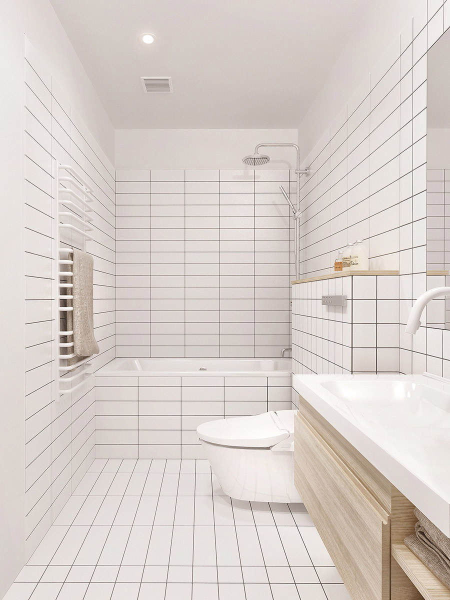 Ванная комната в стиле минимализм, фото