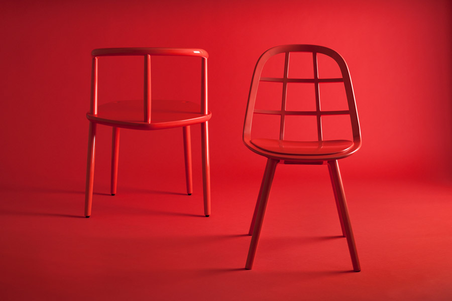 Современные стулья красный цвет, фото