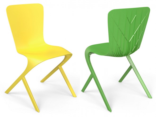Яркие пластиковые стулья Skin