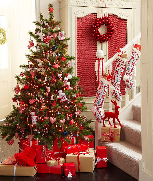 Традиционный декор новогодней елки