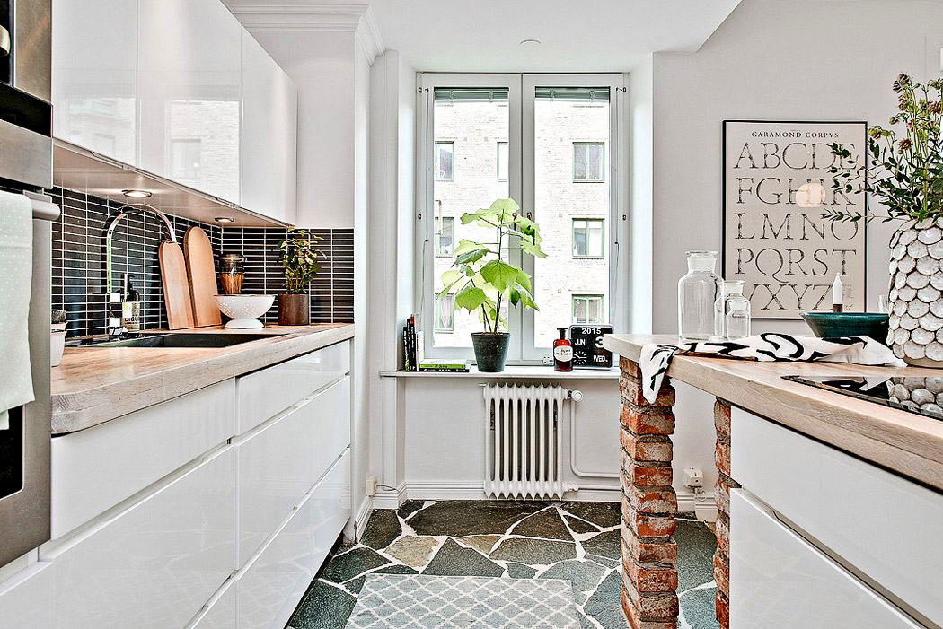 Дизайн маленькой кухни в скандинавском стиле, фото