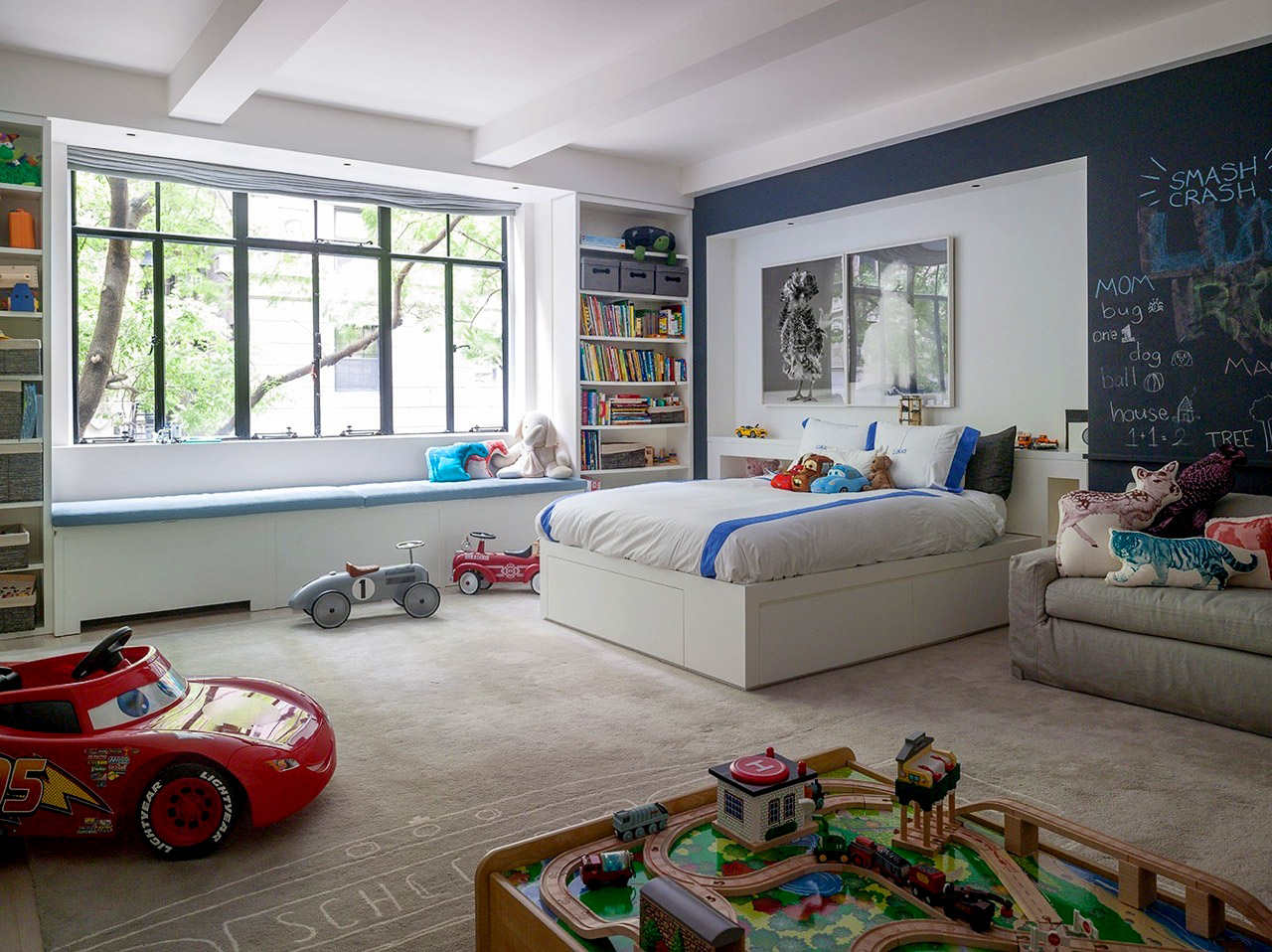 Детская комната в двухуровневой квартире на Манхэттене, фото
