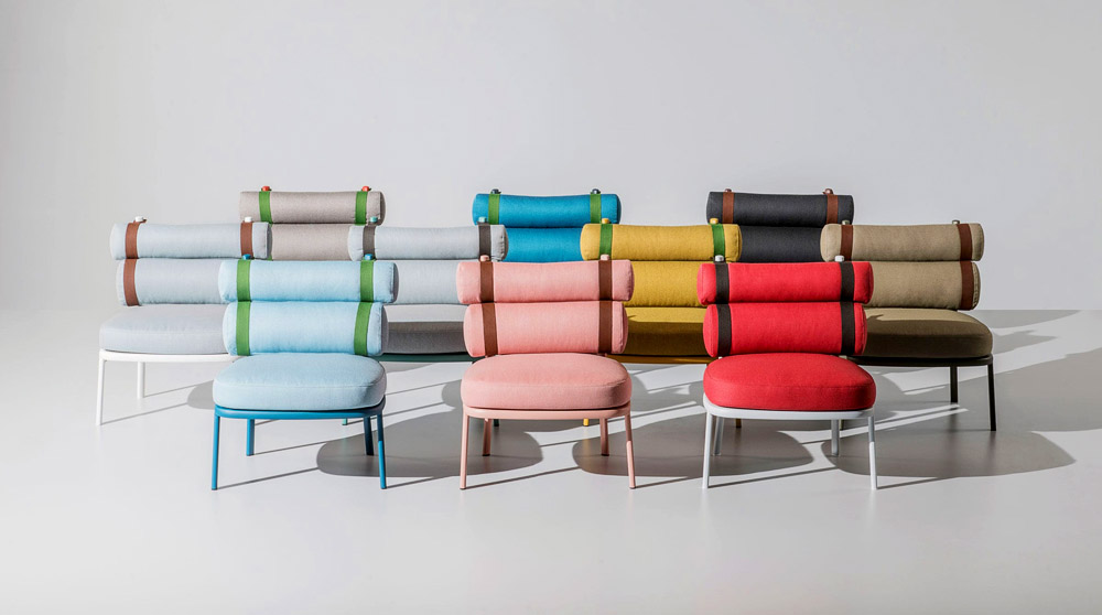 Коллекция стульев с мягкими рулонными подушками, фото