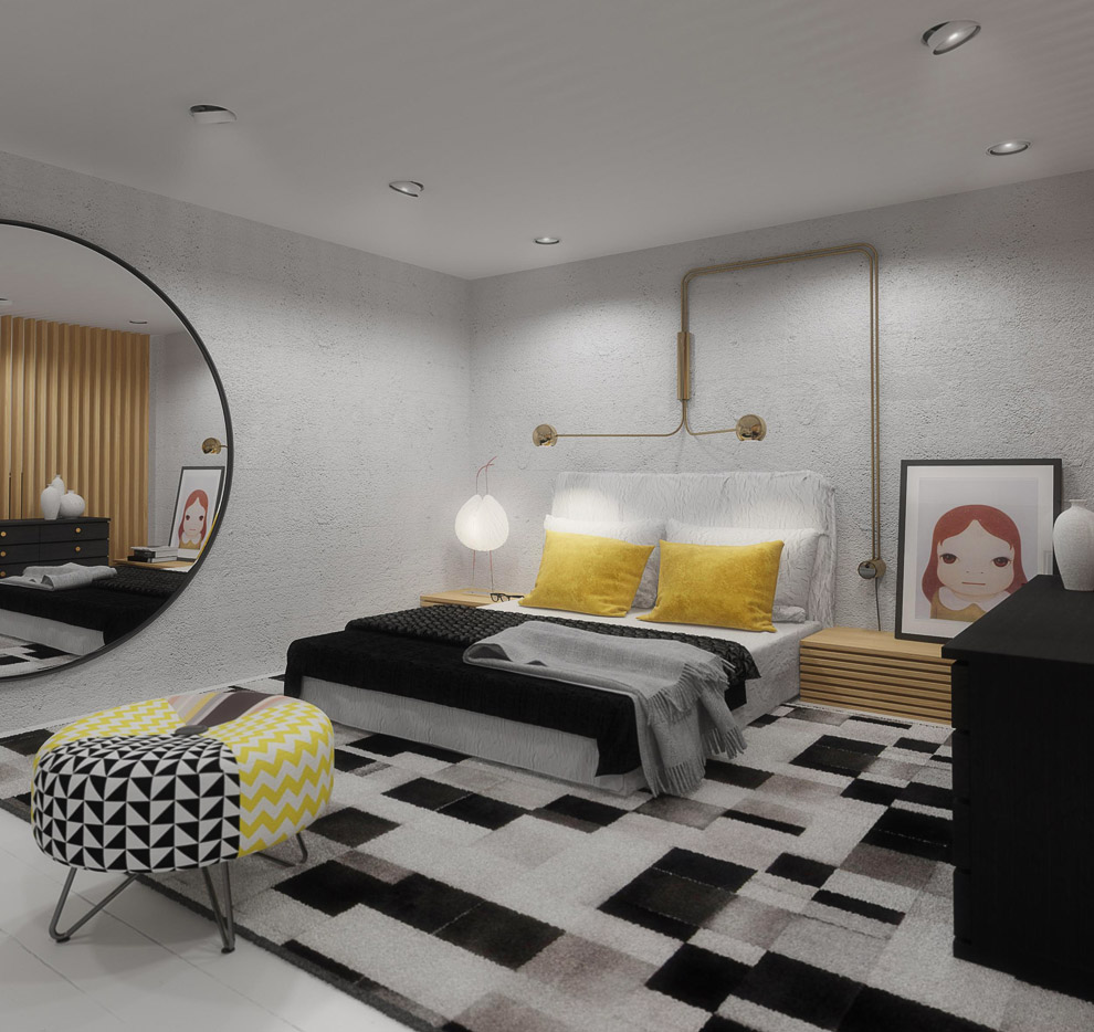 Дизайн интерьера современной спальни, фото