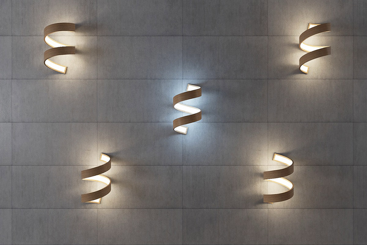 Настенные светодиодные светильники из дерева, фото