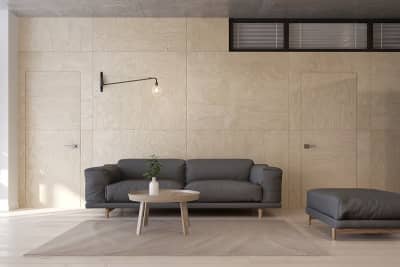 Интерьер квартиры в стиле минимализм для семьи из четырех человек, фото