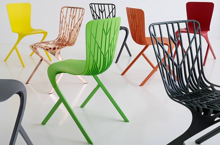 Кожа и кости: пластиковые стулья от Девида Аджайе для бренда Knoll, фото